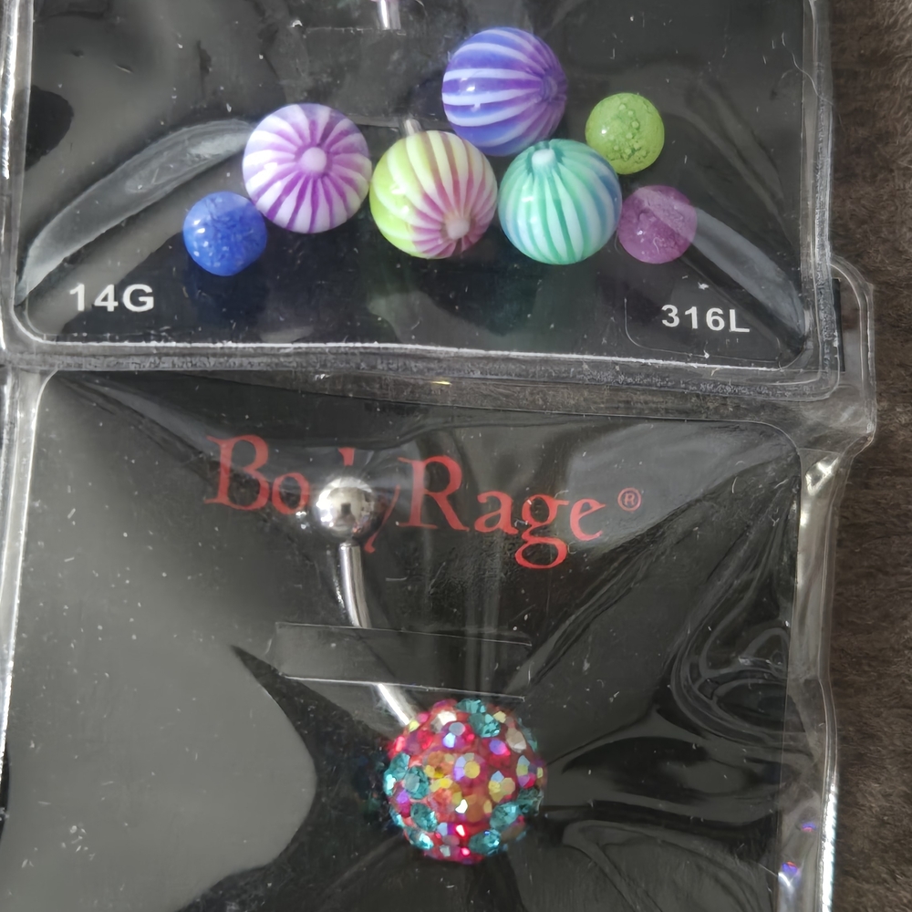 Body Rage Belly Rings Bundle Of 8 - Picture 5 of 5